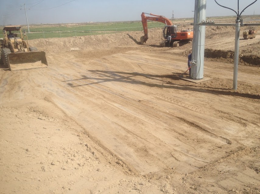 Construction of electrical poles and installation of foundations in the Majnoon, Bazargan and Halfaya oil fields