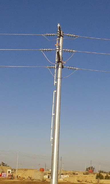 Construction of electrical poles and installation of foundations in the Majnoon, Bazargan and Halfaya oil fields