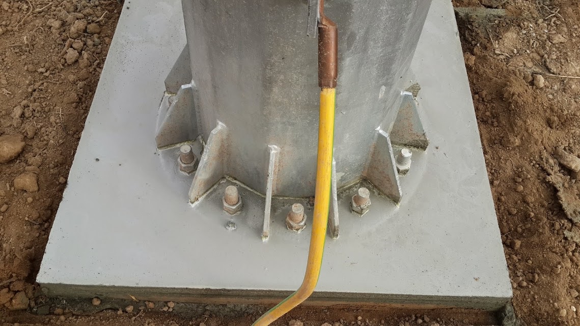 Construction of electrical poles and installation of foundations in the Majnoon, Bazargan and Halfaya oil fields