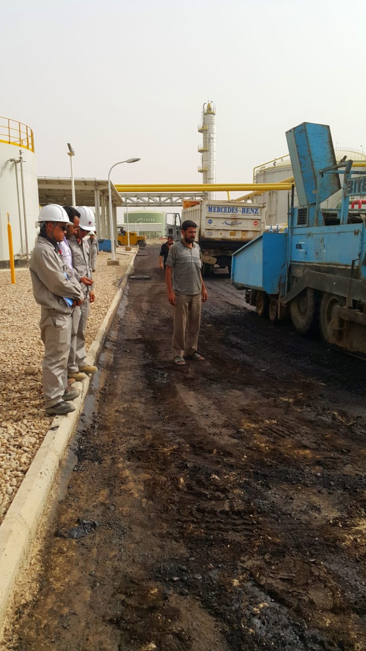Asphalt paving and planning in the Majnoon, Bazargan and Halfaya oil fields
