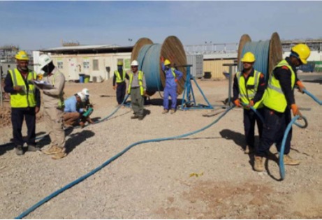 Burj Al Arab Company's Electric work in the Maysan and Basra governorates,  Wasit, in the oil fields